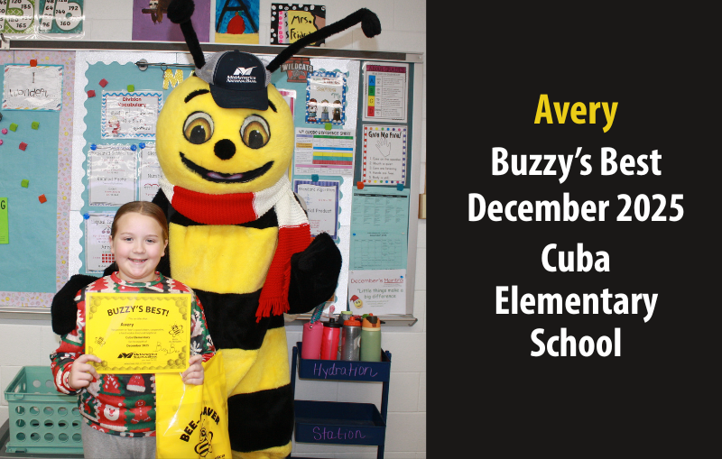 Avery: Buzzy's Best December 2025. Cuba Elementary School.