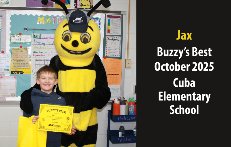 Jax: Buzzy's Best December 2025. Cuba Elementary School.