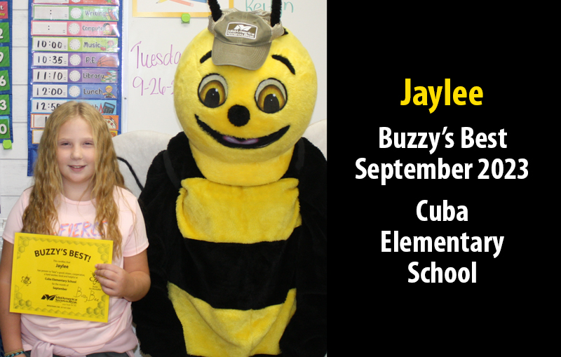 Jaylee-BuzzysBestSeptember2023-CubaElementarySchool